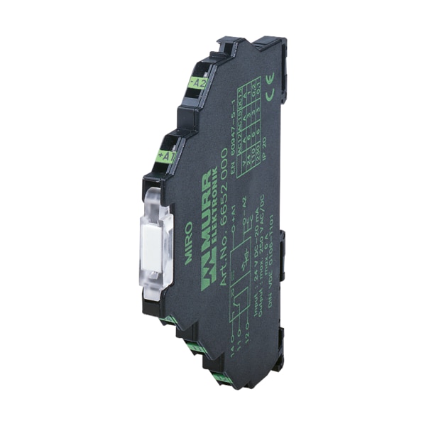 Murrelektronik MIRO 6.2 24VDC-1U OUTPUT RELAY, IN: 24 VDC - OUT: 250 VAC/DC 6 A, 1 C/O 6652000 - main